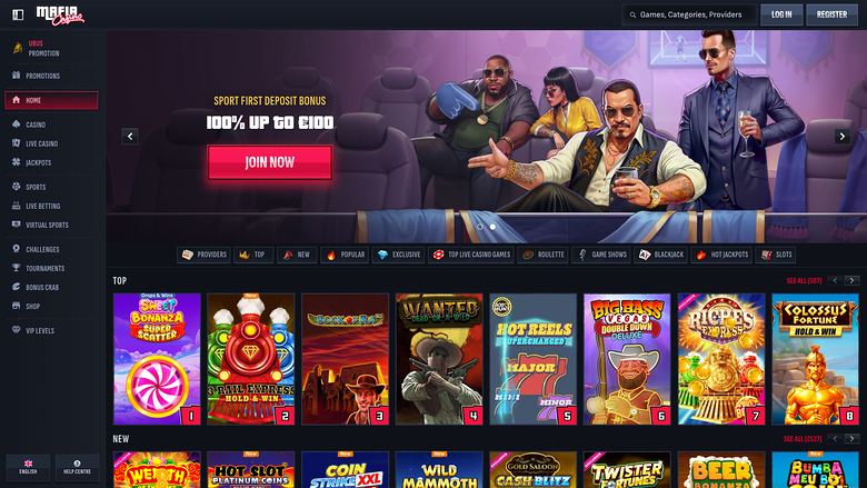 Mafia Casino — Homepage