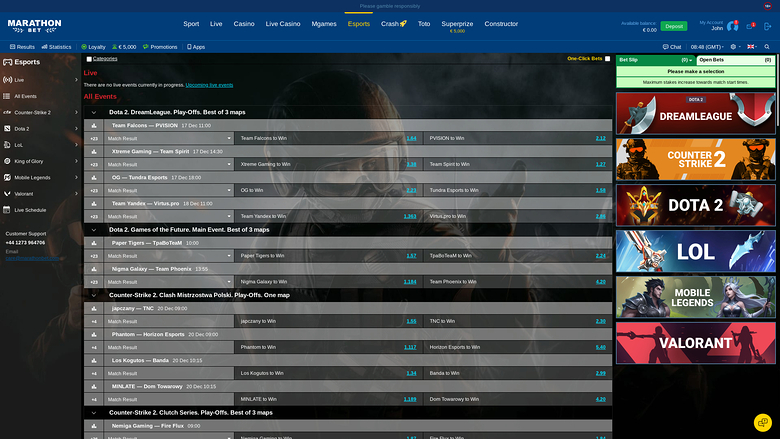MarathonBet Casino — Sportsbook