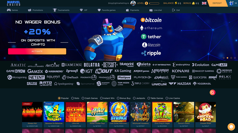 Marvel Casino — Games by studio