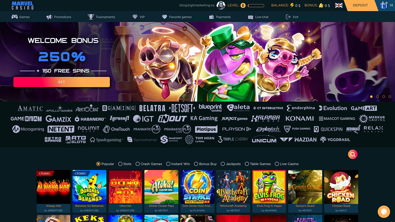 Marvel Casino — Homepage