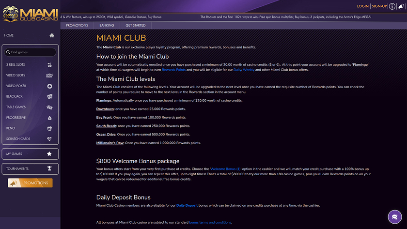 Miami Club Casino — VIP section