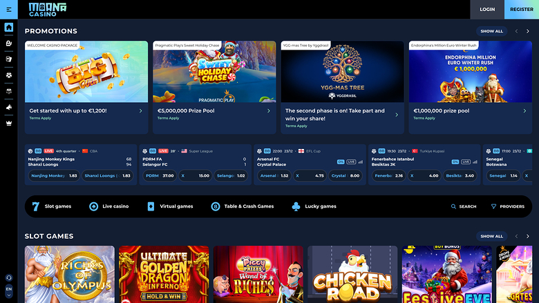 Moana Casino — Homepage