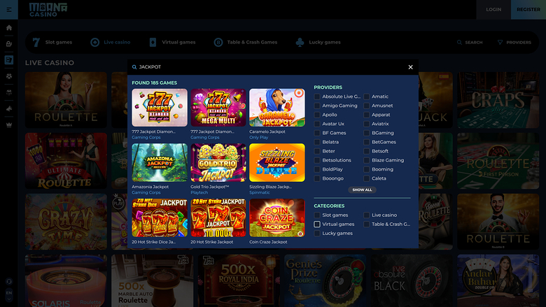 Moana Casino — Jackpot games