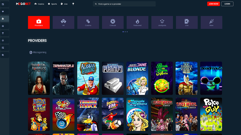 MogoBet Casino — Games by studio