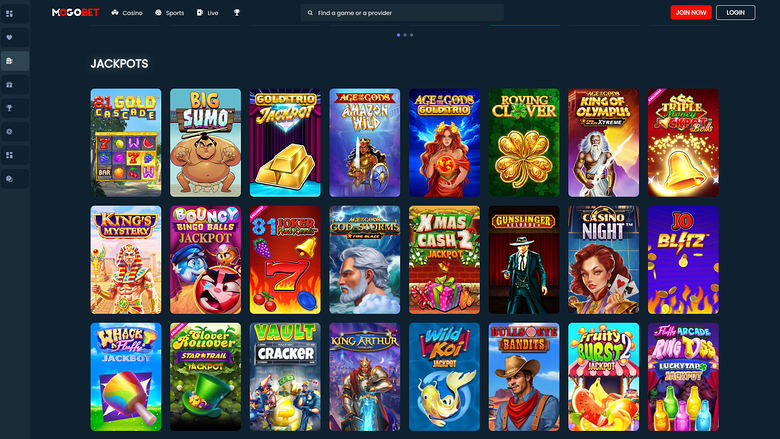 MogoBet Casino — Jackpot games