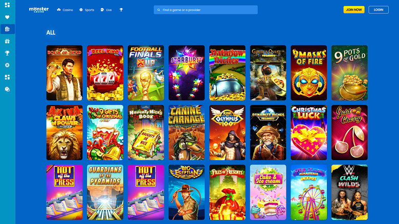 Monster Casino — Games lobby