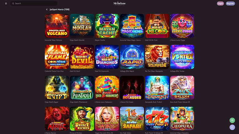 Mr Fortune Casino — Jackpot games