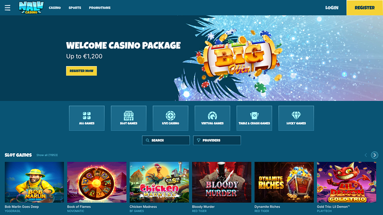 Nalu Casino — Homepage