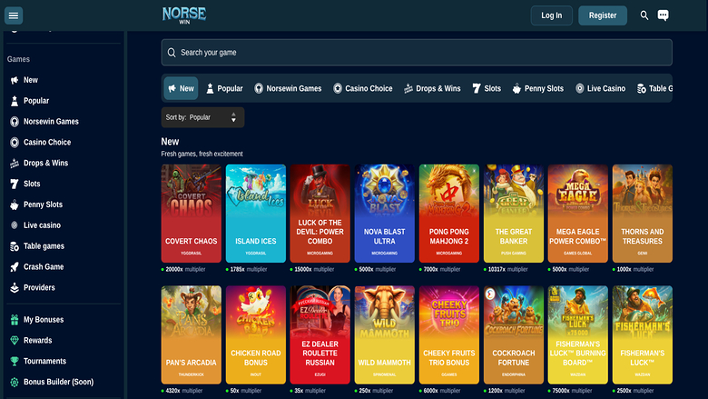 Norsewin Casino — Games lobby