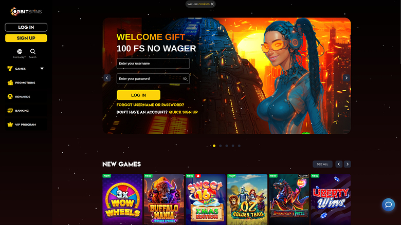 Orbit Spins Casino — Homepage