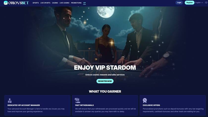 OrionsBet Casino — VIP section