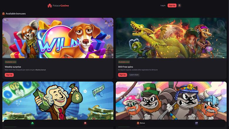 Palace Casino — Promotions page