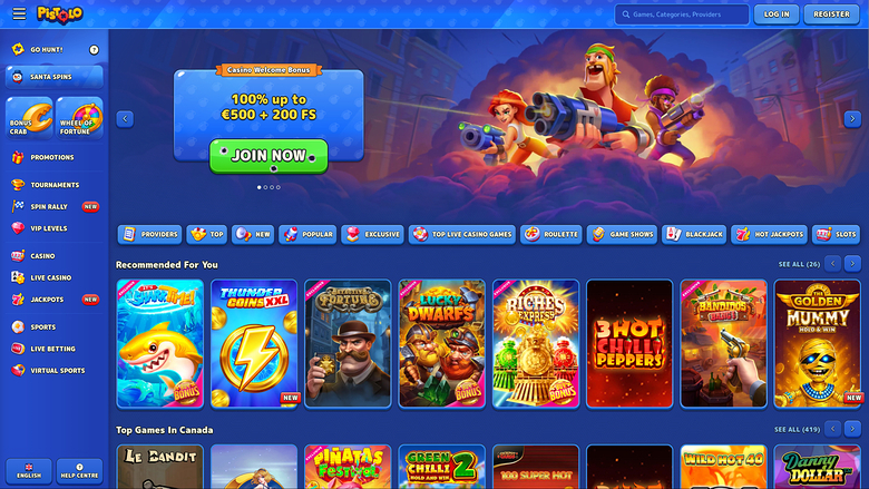 Pistolo Casino — Homepage