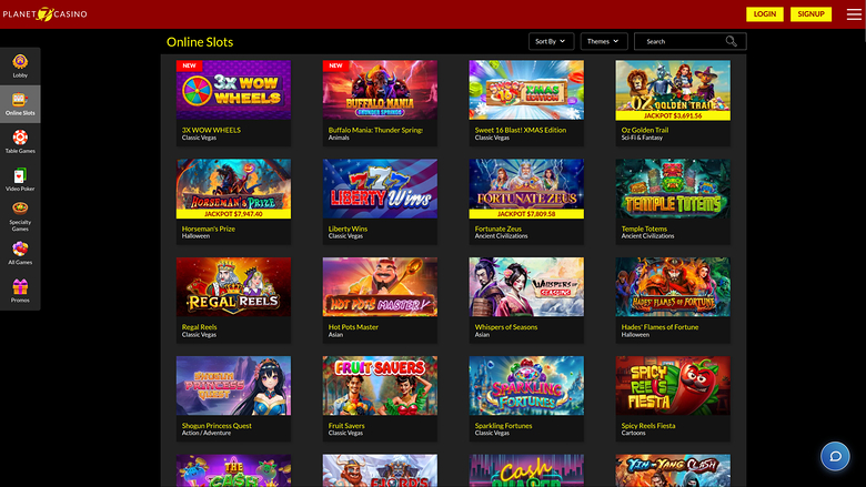 Planet 7 Casino — Games lobby