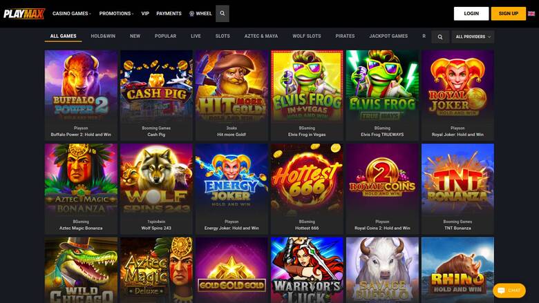 PlayMax Casino — Games lobby