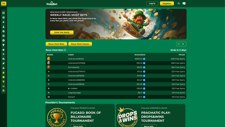 PokerBet Casino — Tournaments