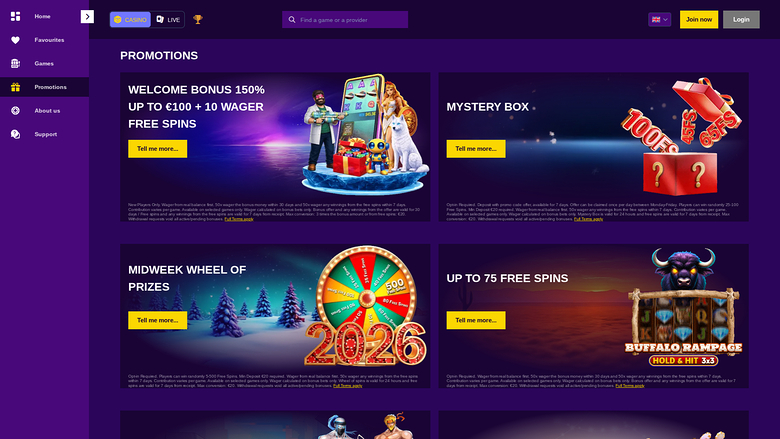 Power Slots Casino — Promotions page