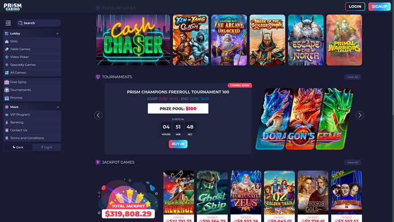 Prism Casino — Tournaments