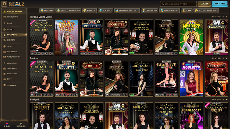 Realz Casino — Livedealer