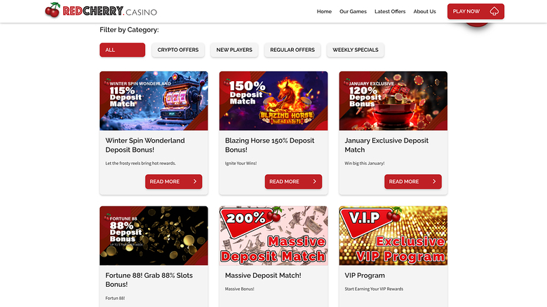 Red Cherry Casino — Promotions page