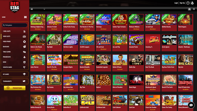 Red Stag Casino — Games lobby