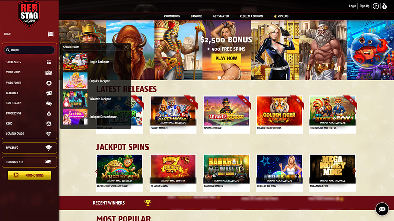 Red Stag Casino — Jackpot games