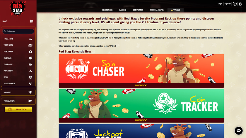 Red Stag Casino — VIP section