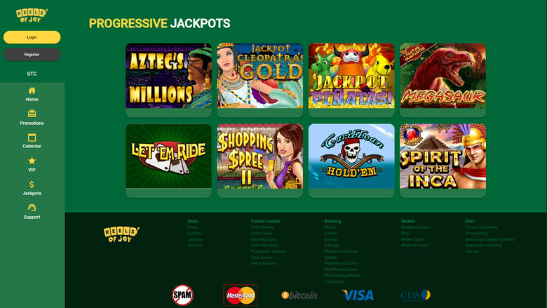 Reels of Joy Casino — Jackpot games