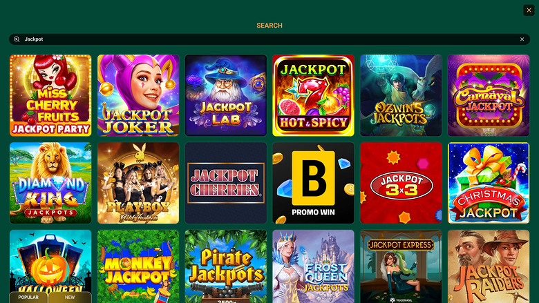 Richard Casino — Jackpot games