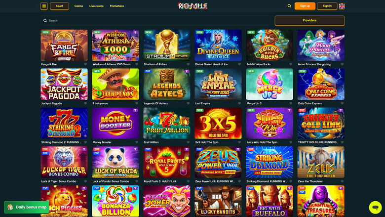 Richville Casino — Games lobby