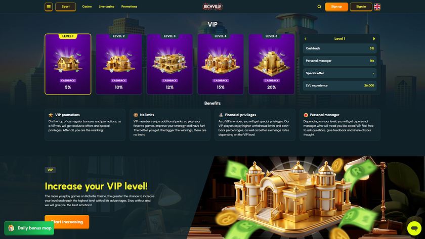 Richville Casino — VIP section