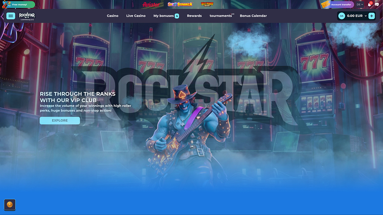 RockstarWin Casino — Homepage
