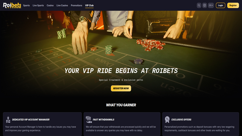 Roibets Casino — VIP section