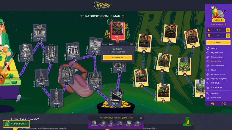 RollingSlots Casino — Bonus page