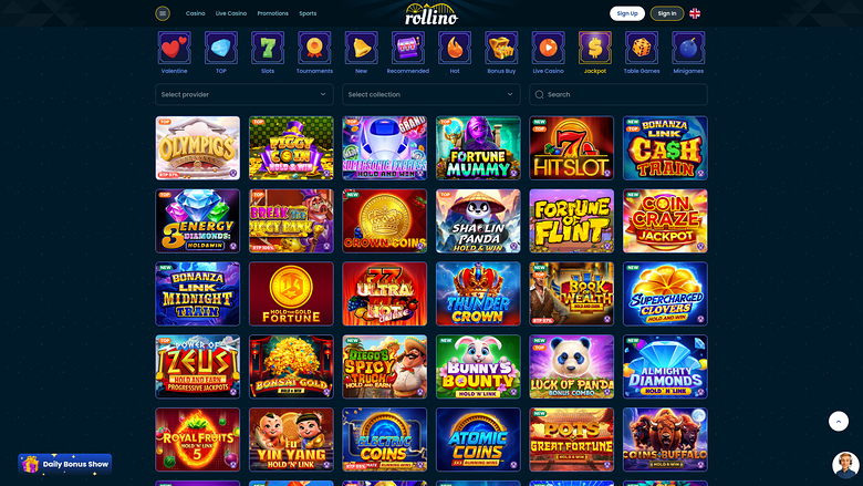 Rollino — Jackpot games