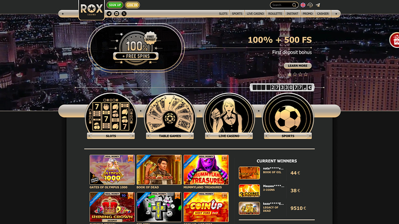 Rox Casino — Homepage
