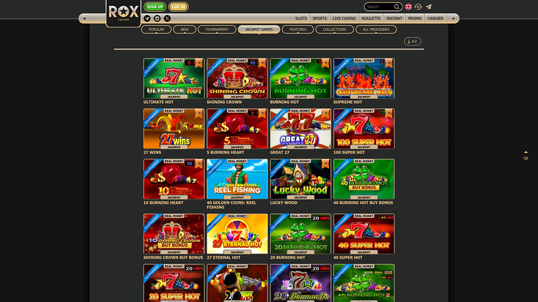 Rox Casino — Jackpot games