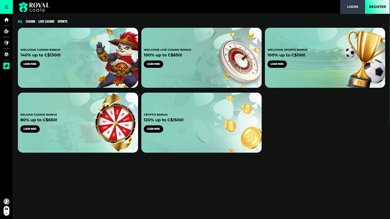 Royal Coala Casino — Promotions page