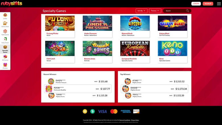 Ruby Slots Casino — Games lobby
