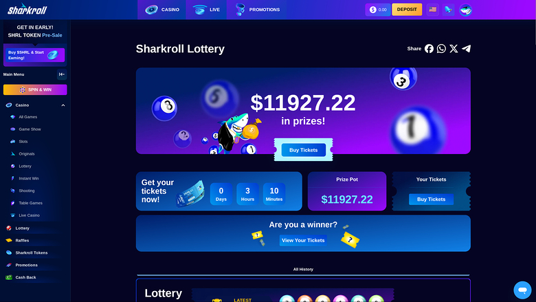 Sharkroll Casino — Lottery