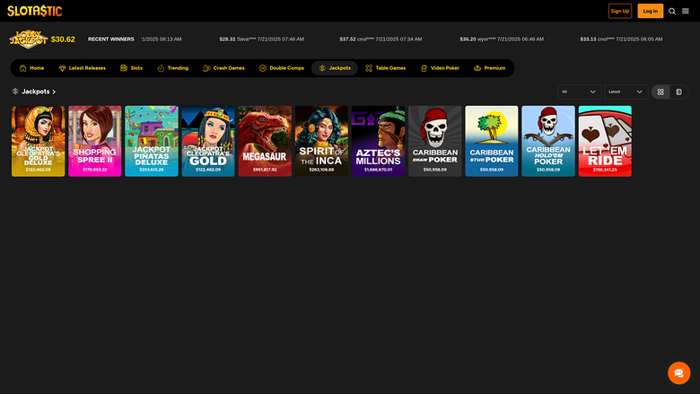 Slotastic Casino — Jackpot games