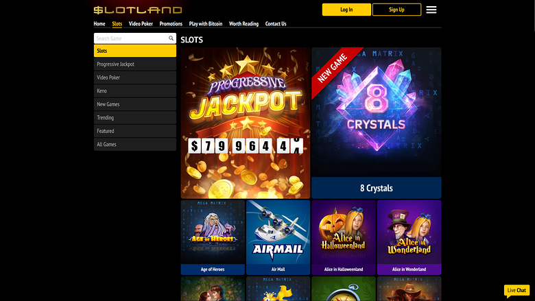 Slotland Casino — Games lobby