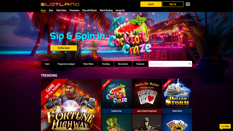 Slotland Casino — Homepage