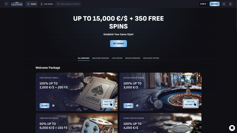 SlotLounge Casino — Promotions page