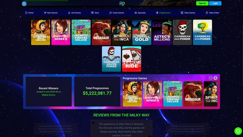 Sloto Stars Casino — Jackpot games