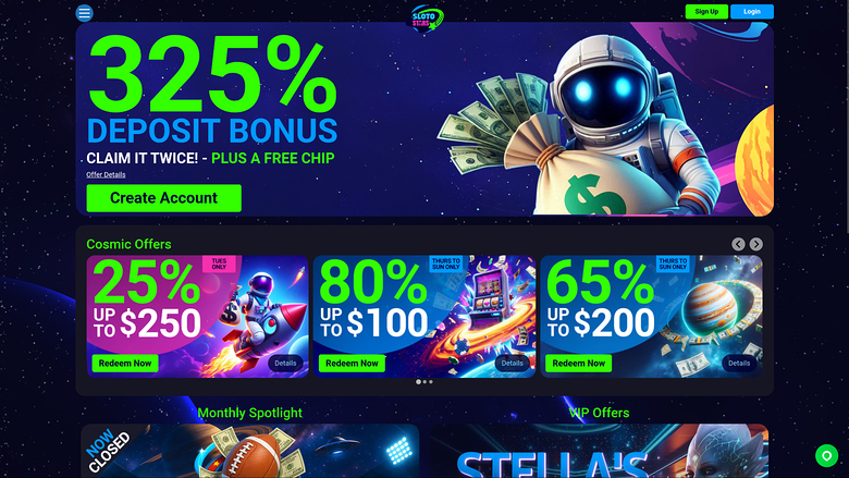 Sloto Stars Casino — Promotions page