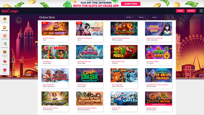 Slots of Vegas — Games lobby