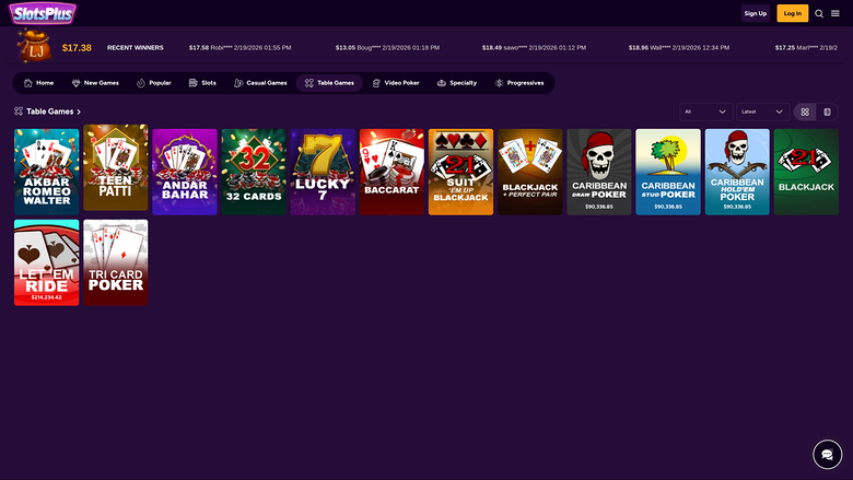 Slots Plus — Games lobby