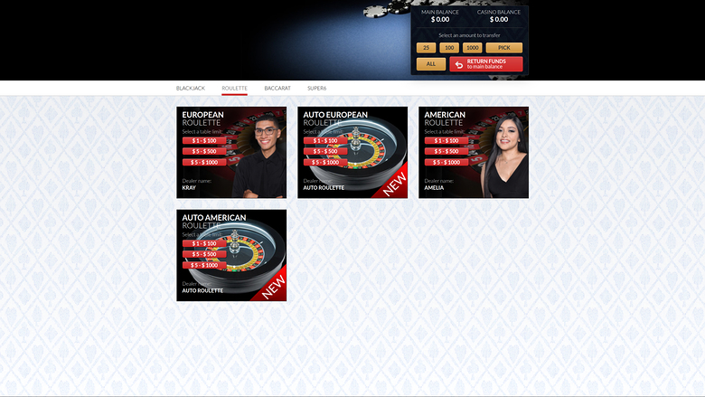 SlotsRoom Casino — Live dealer lobby