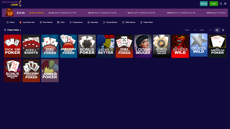 SlotsRoom Casino — Slots room video poker